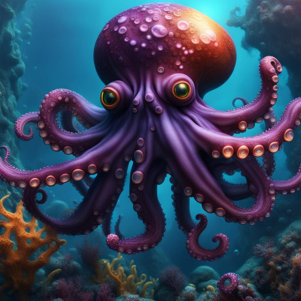 Cute Octopus - Ai Generated Artwork - Nightcafe Creator