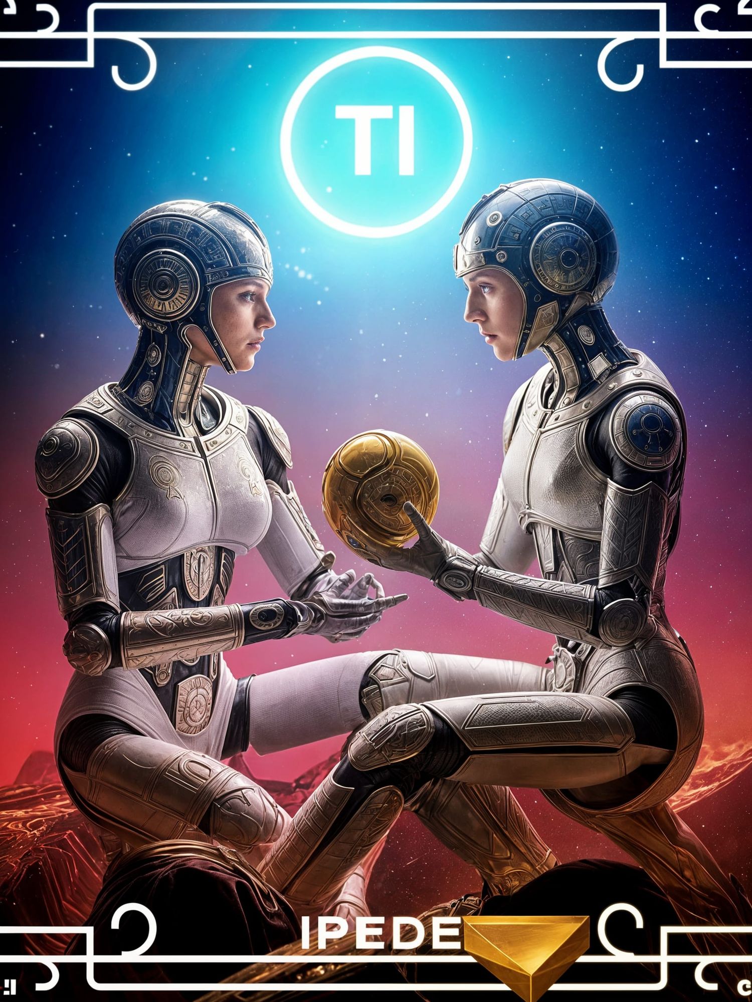 Add words in big gold font. '' TRIUNE INTELLIGENCE, THE LAST MEMORY KEEPER.
NOVEMBER 18TH 2025''