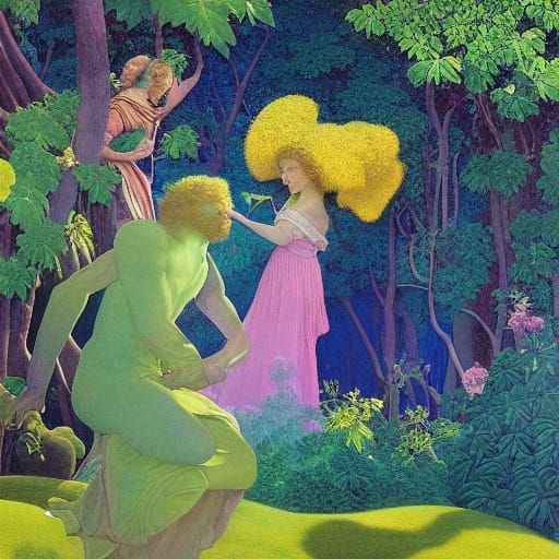 A fantasy of the garden of Eden 