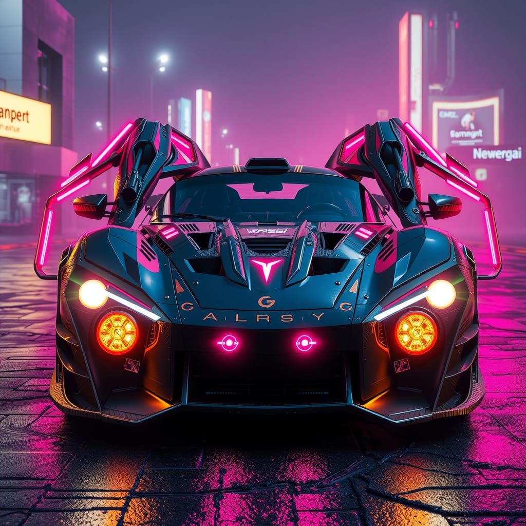 Cyberpunk sportcar