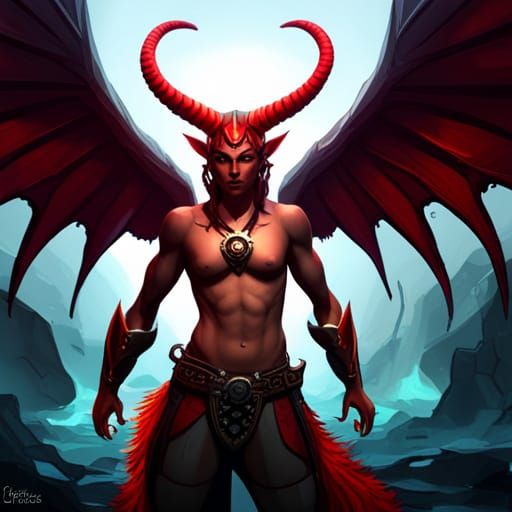 tiefling with wings