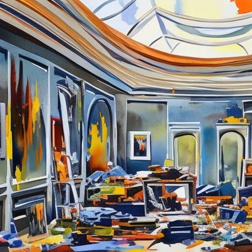 an artists room AI Generated Artwork NightCafe Creator
