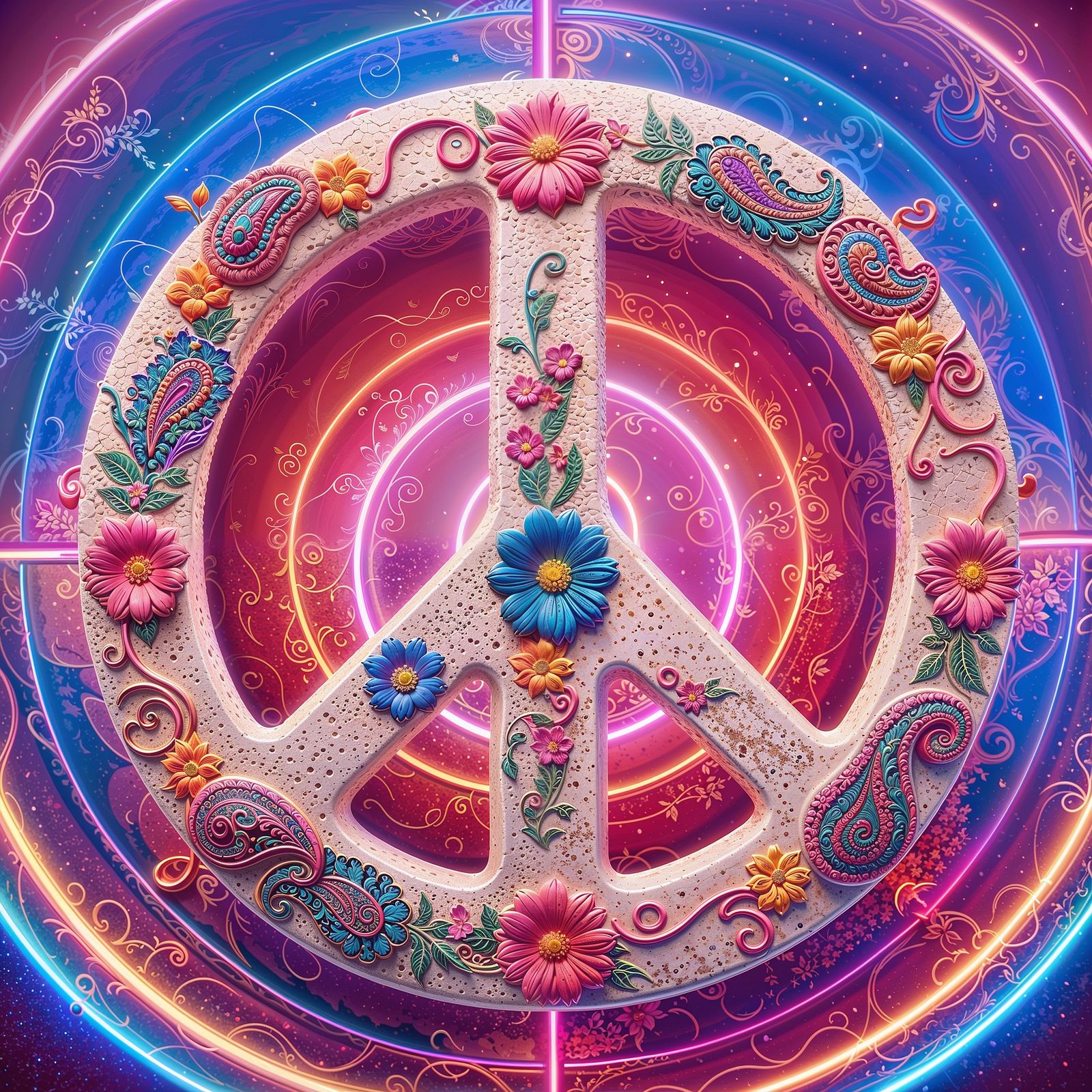 Psychedelic Peace Sign