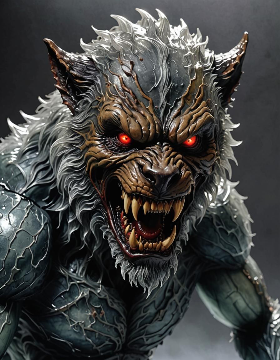 Translucent Polycarbonate creepy horror werewolf