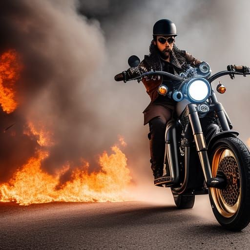 Fire on Wheels AI Generated Artwork NightCafe Creator