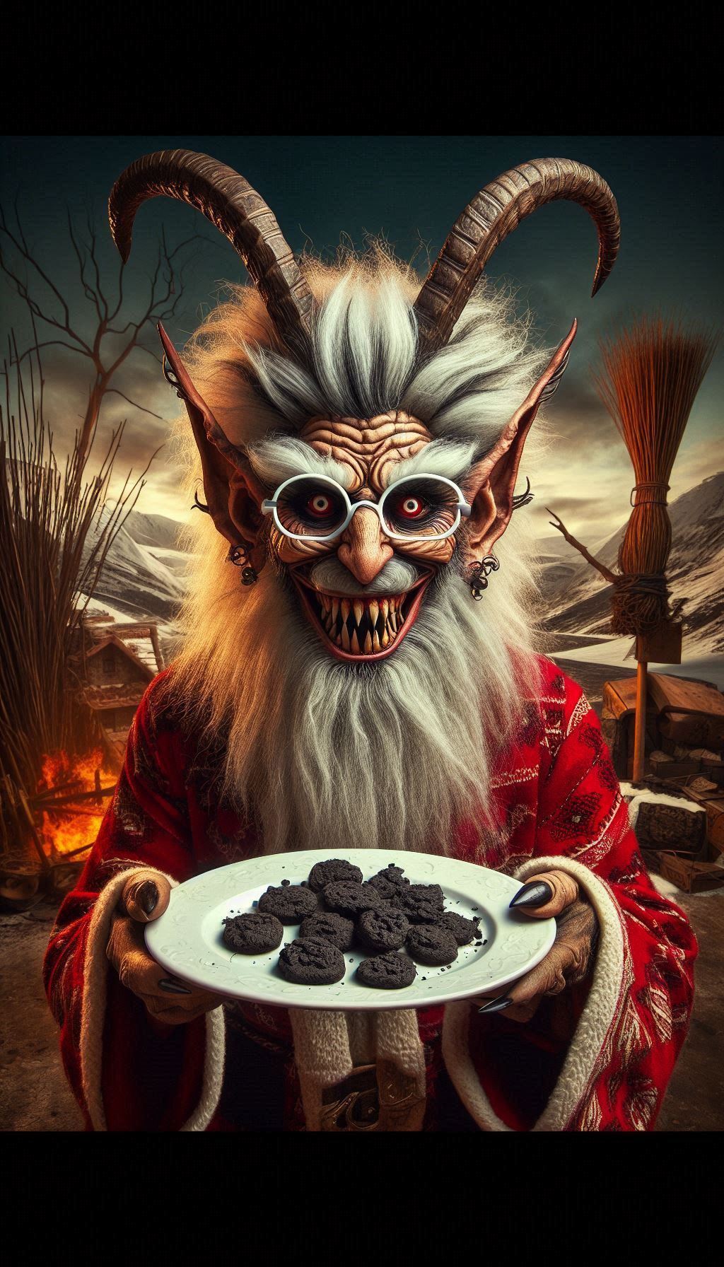 KRAMPUS lumps of coal Cookies! You been naughty.