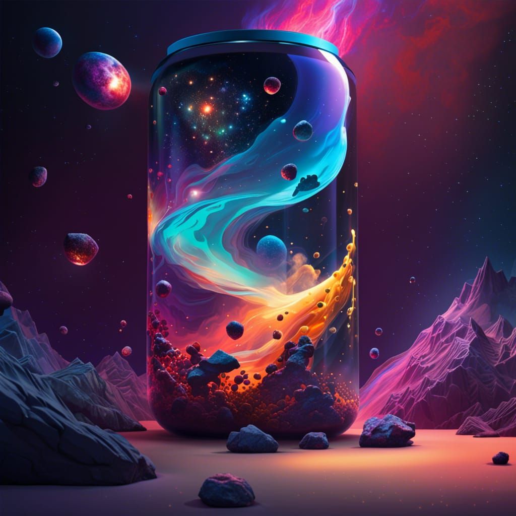 A Lava Lamp With a Nebula.  by @Joe