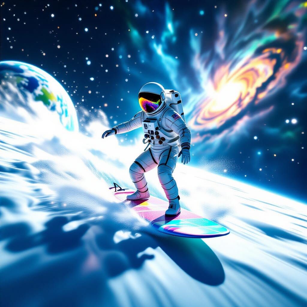 A crazy astronaut   by @Patuti