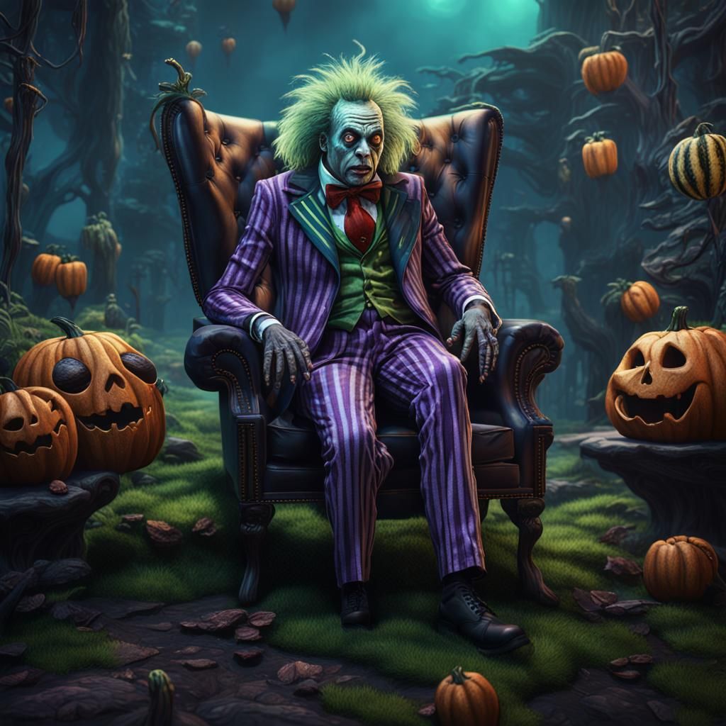 The character Beetlejuice - AI Generated Artwork - NightCafe Creator