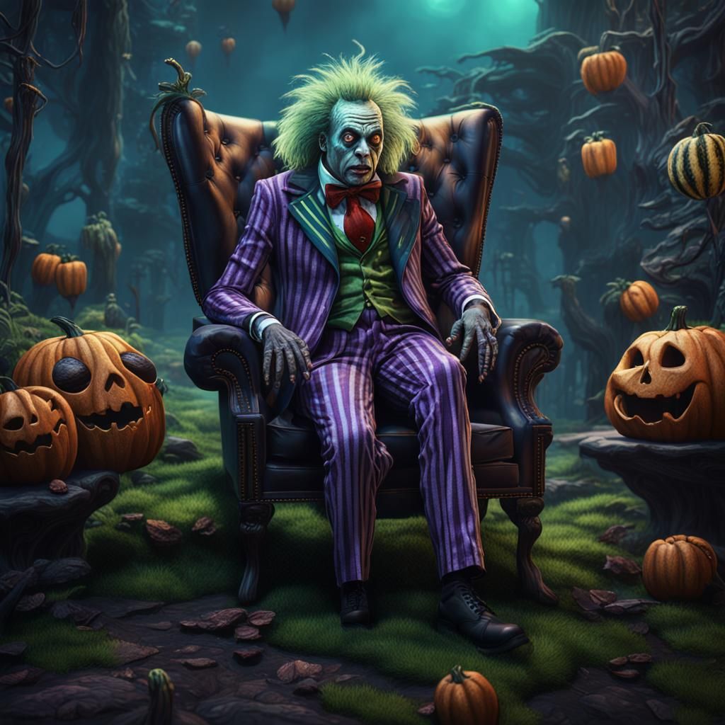 The character Beetlejuice AI Generated Artwork NightCafe Creator