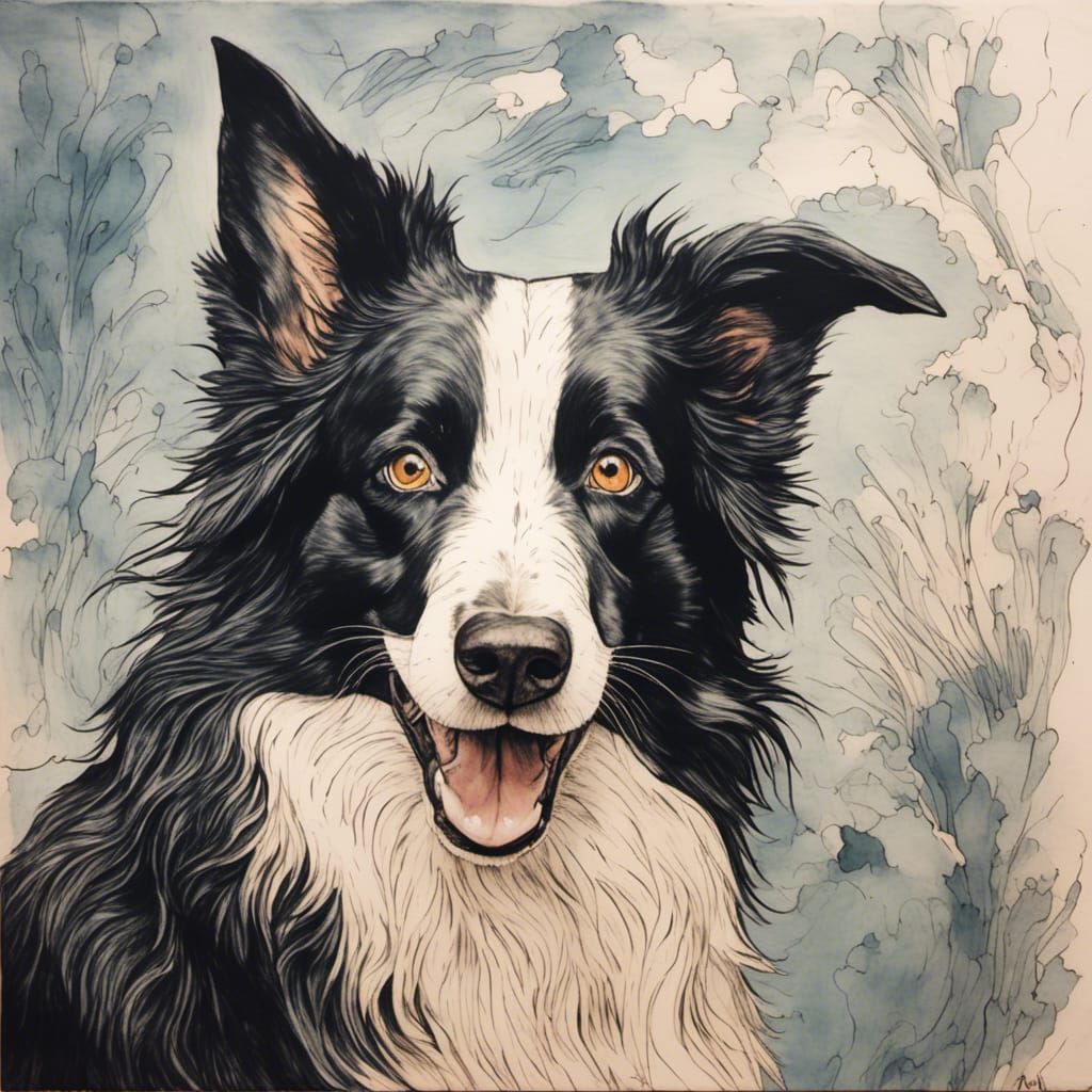 A happy border collie
