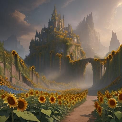 Sunflower Kingdom 2 AI Generated Artwork NightCafe Creator