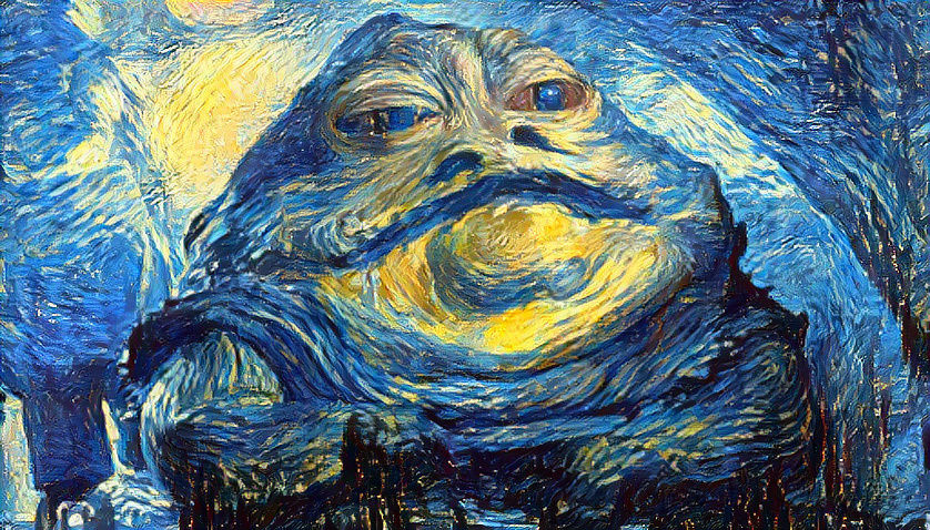 star wars jabba the hut starry night