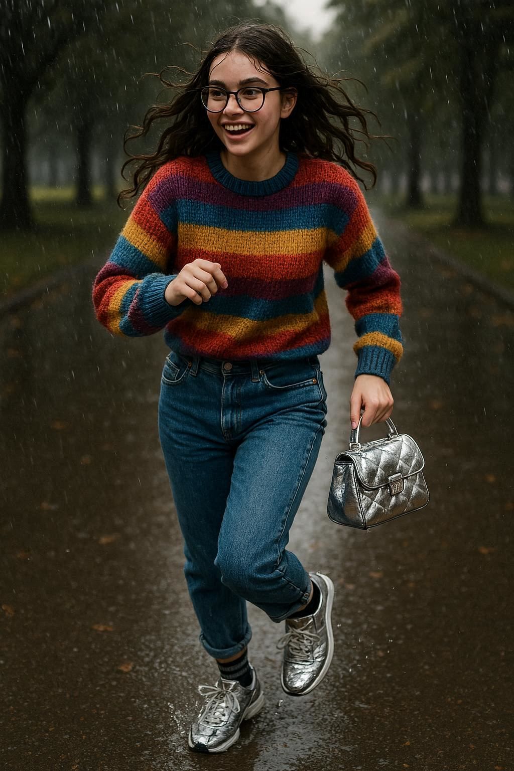 Matching bag and boots - silver