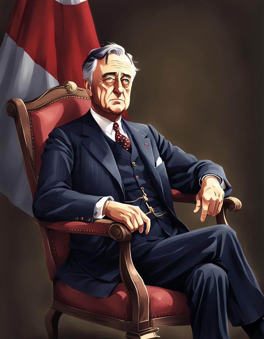 Franklin D. Roosevelt - AI Generated Artwork - NightCafe Creator