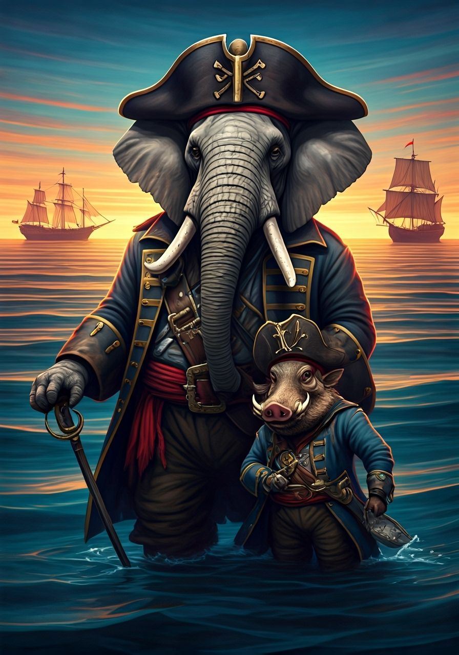 Linear tricking depth with Nested and Fractal Illusions illusions that show in highest resolution::Badass elephant Anthropomorphism as a rut...