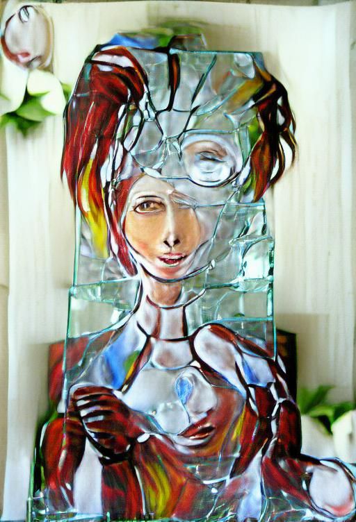 clear glass woman
