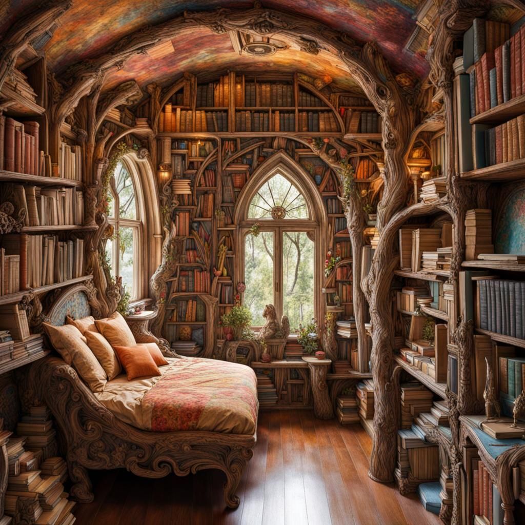 a book shaped home for faeries  by @Cammon