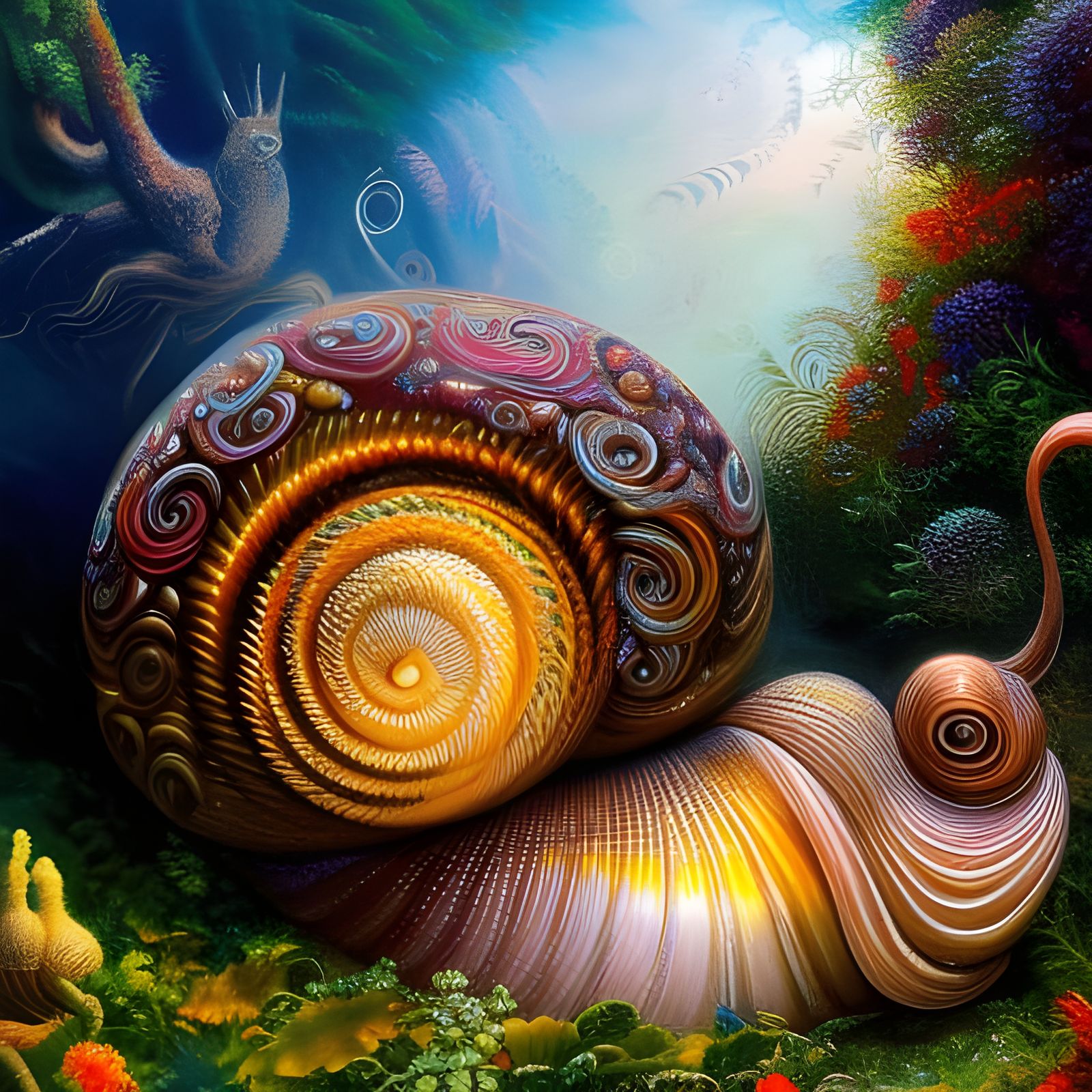 Surreal Snail - AI Generated Artwork - NightCafe Creator