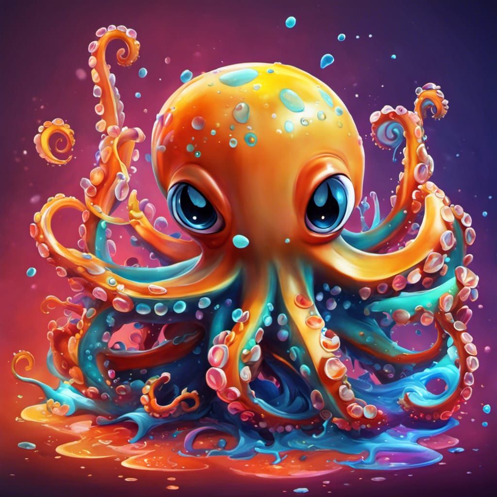 Cute and Adorable Octopus #1 - AI Generated Artwork - NightCafe Creator