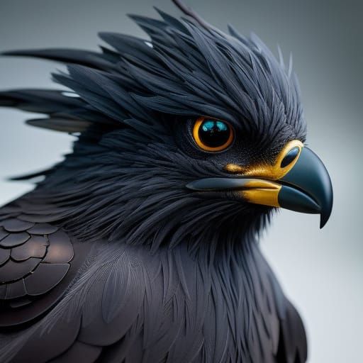 Eagle Raven Hybrid - AI Generated Artwork - NightCafe Creator