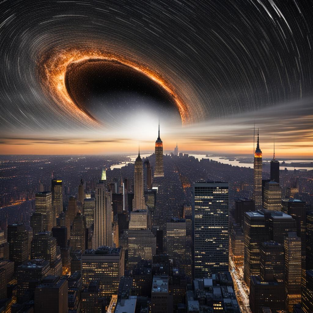 A black hole above Manhattan.