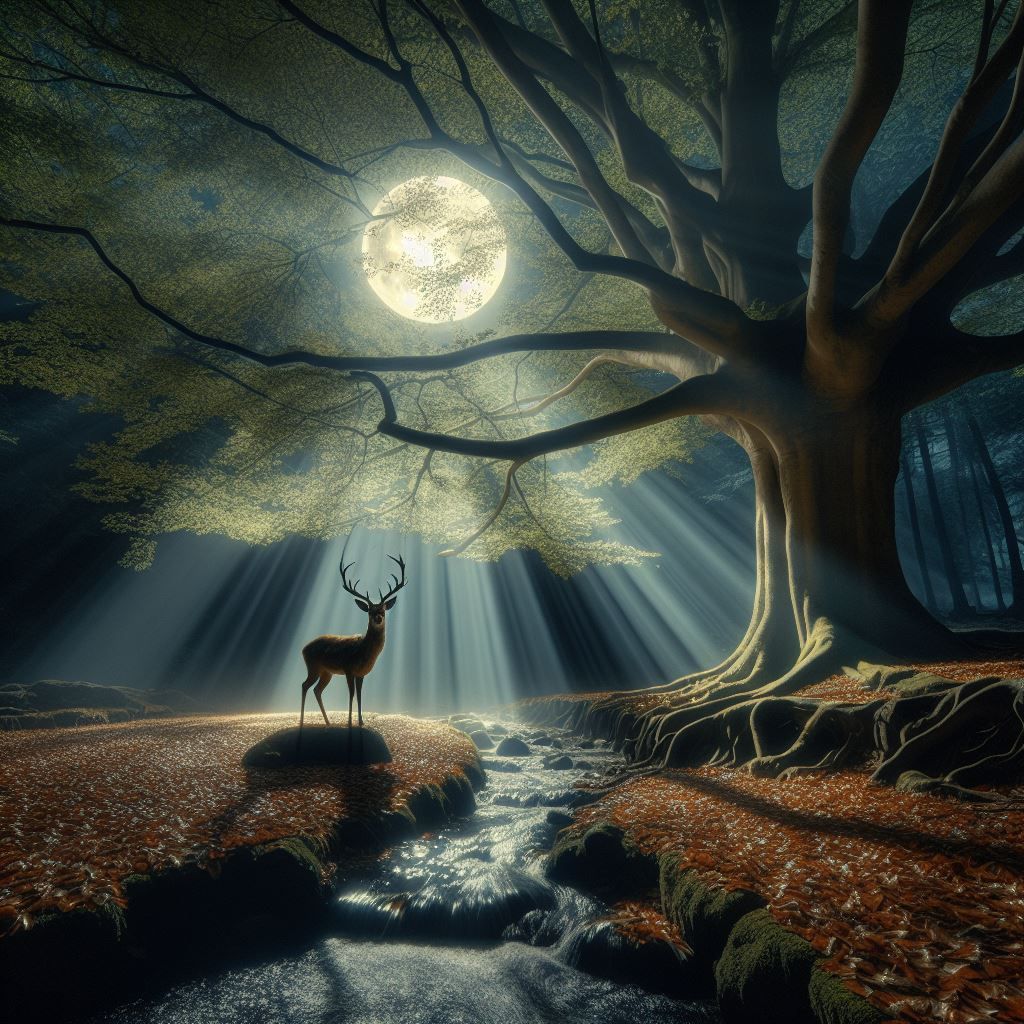 Deer in the Moonlight