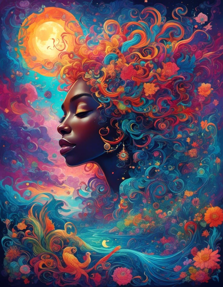 Dreamscape with Tarot and Zodiac Symbols