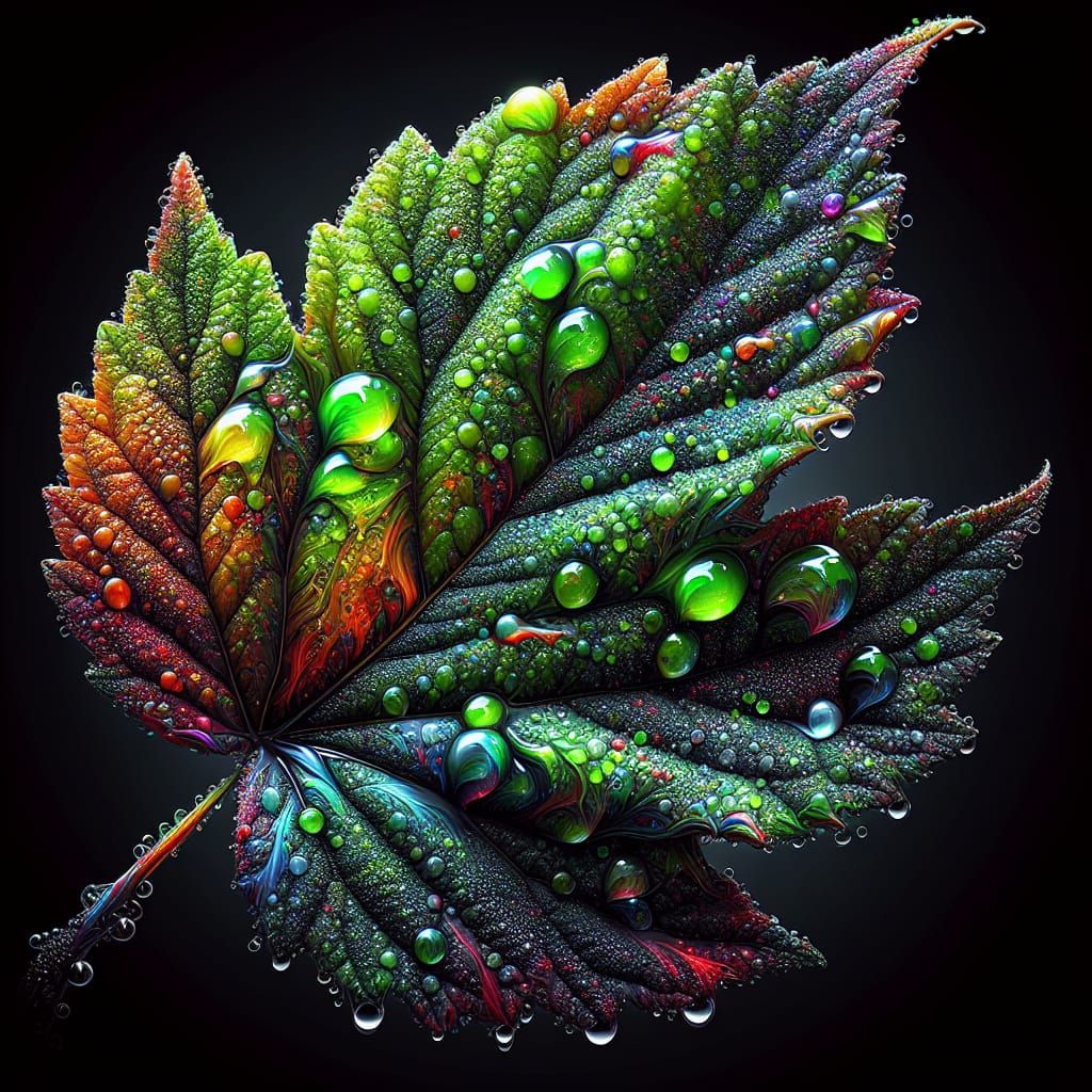 dewy leaf  by @Don Neymar