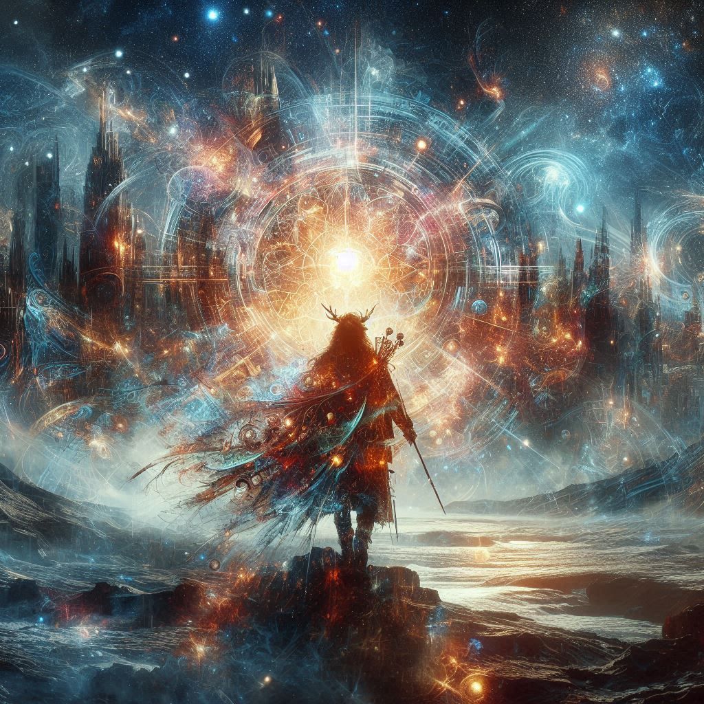 double exposure beautiful fantasy portrait landscape..