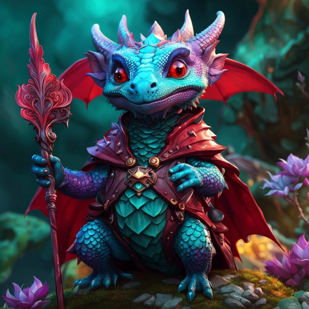 Dragonling eager for adventure   by @Alux