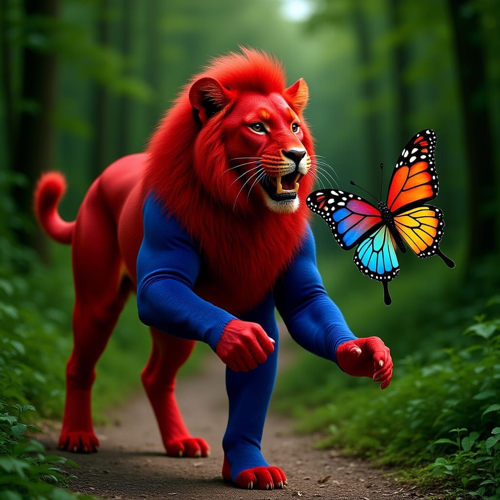 My nephew won't stop asking me why the lion has hands   by @NavaNik