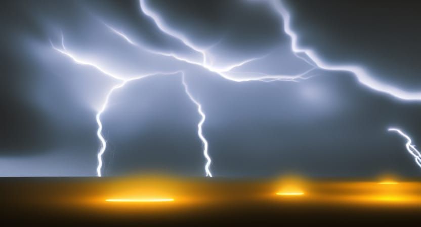 volumetric lightning landscape