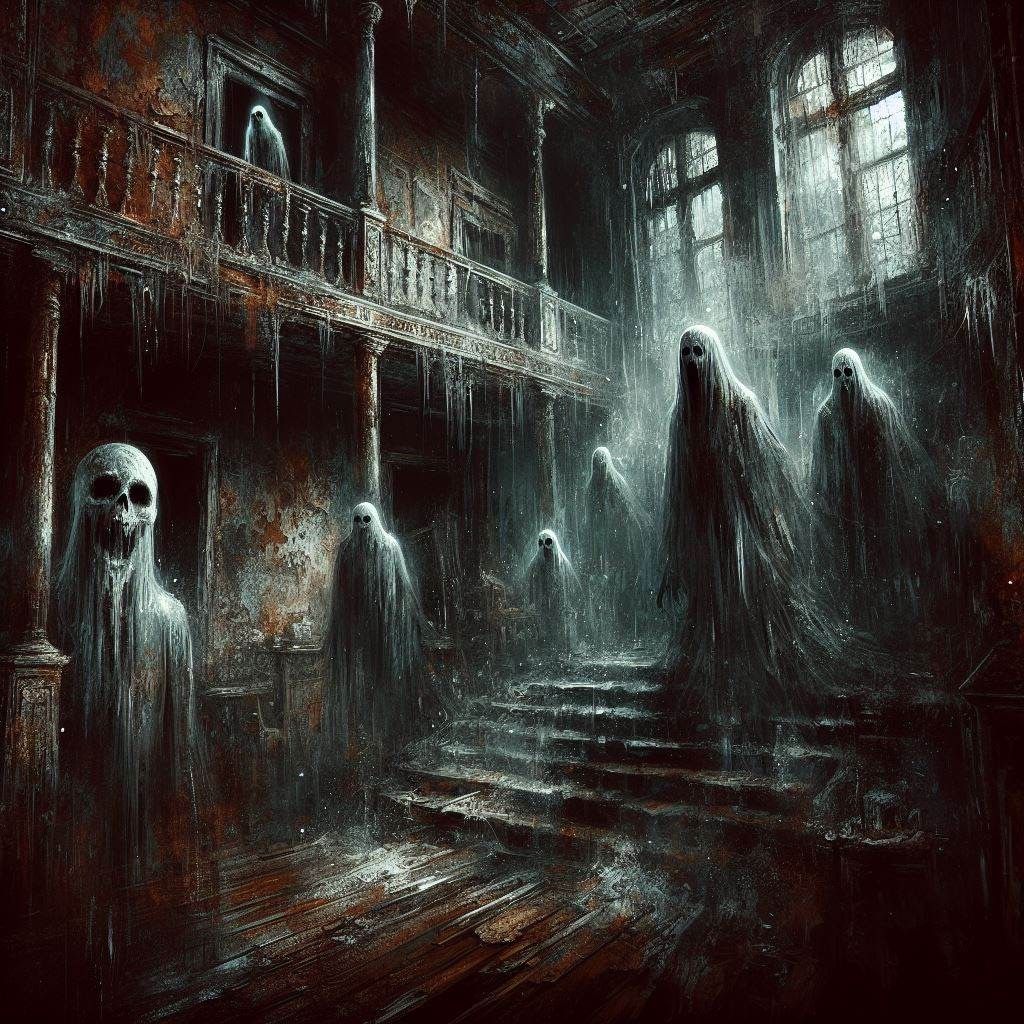 Ghosts of the Forsaken Mansion  by @Flobbyflop
