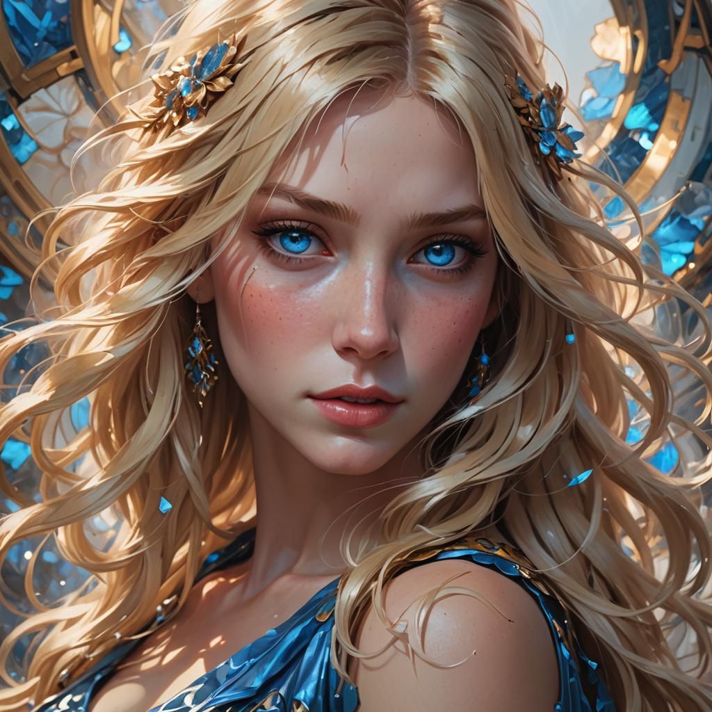 Blonde Female Portrait Ai Generated Artwork Nightcafe Creator 2657