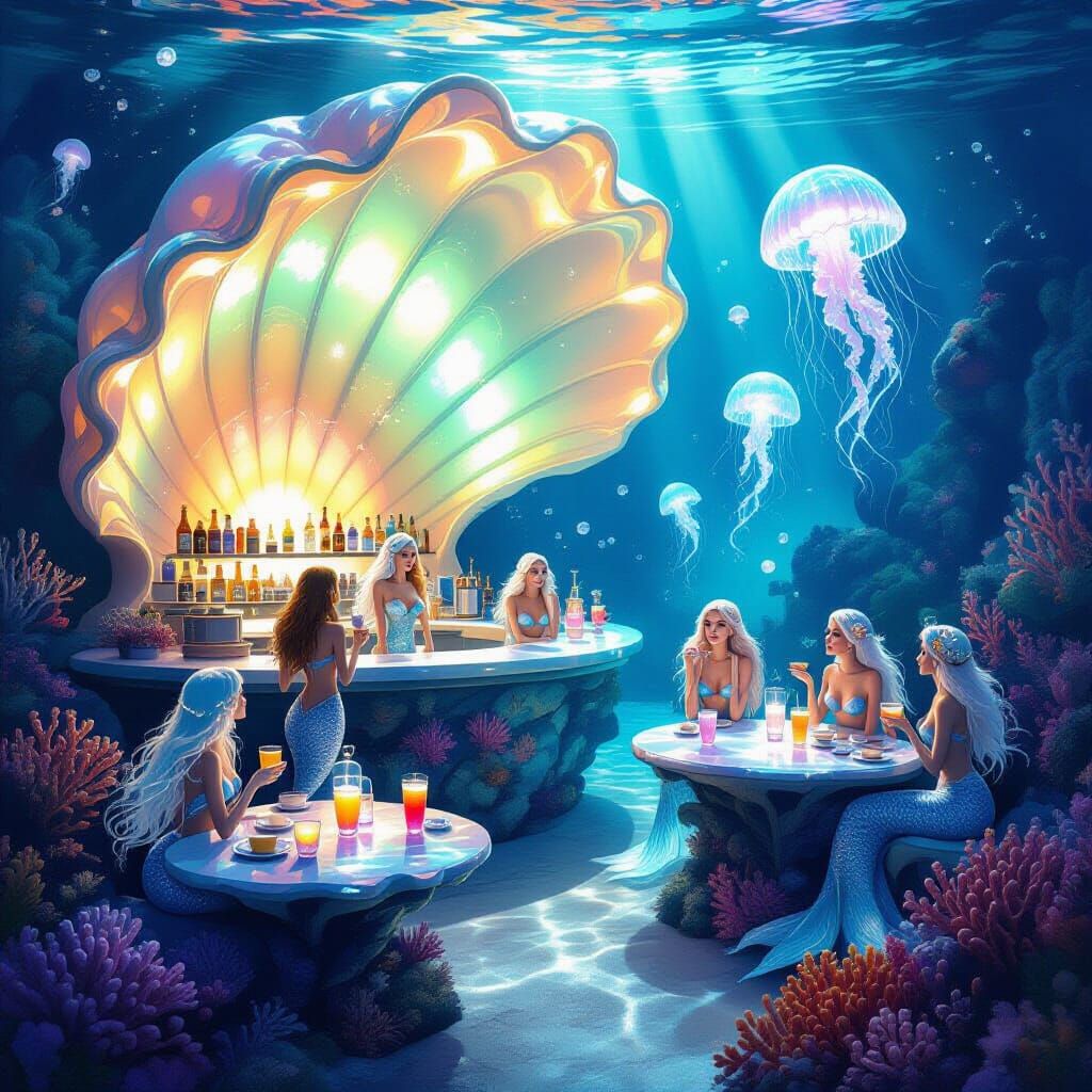 underwater mermaid café  by @X-96
