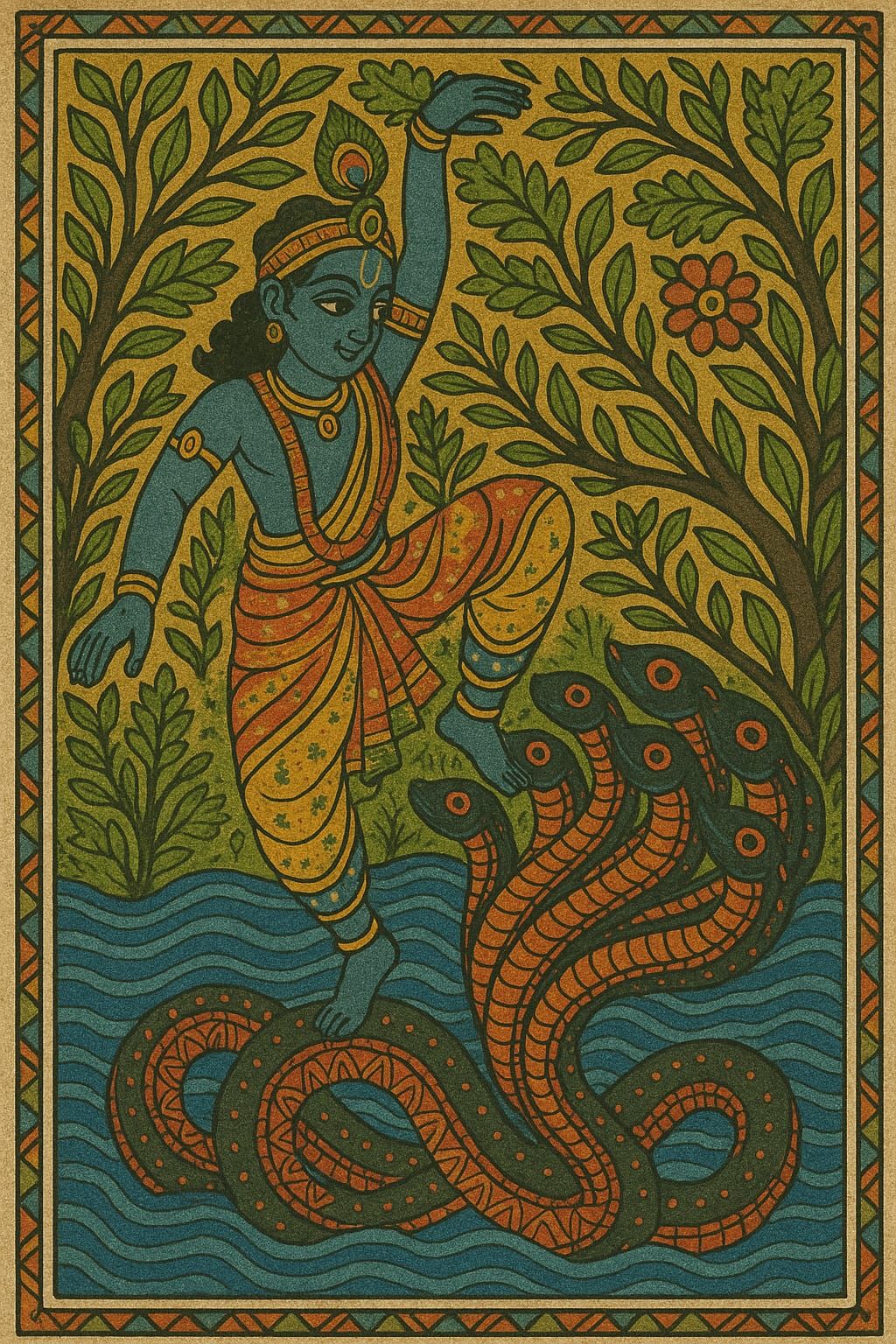 Krishna and Kaliya