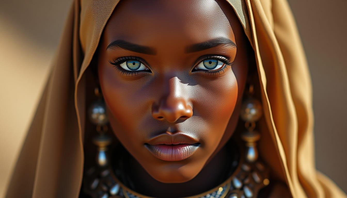 beautiful young woman from the Tuareg
