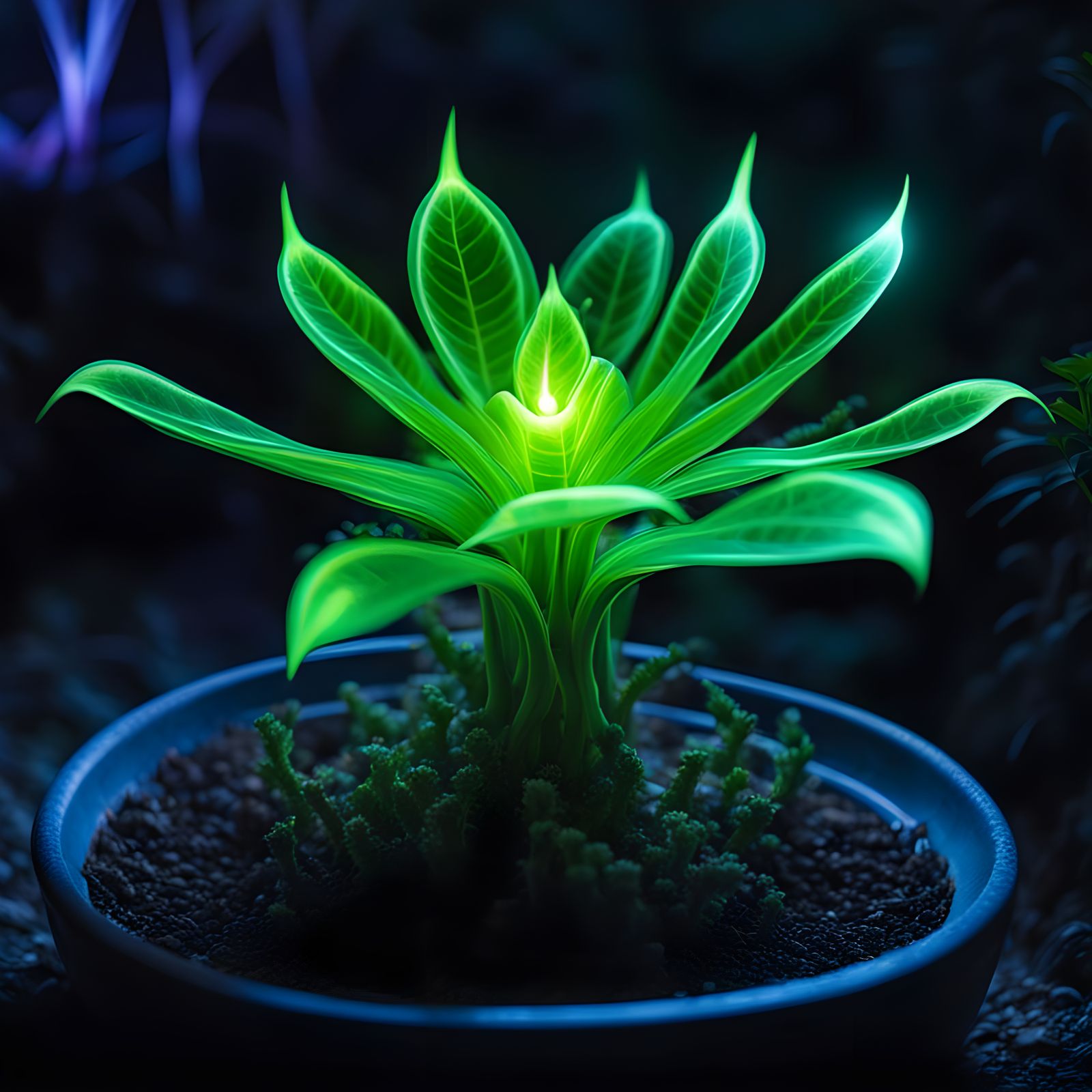 Beautiful Glowing Alien Magical Plant