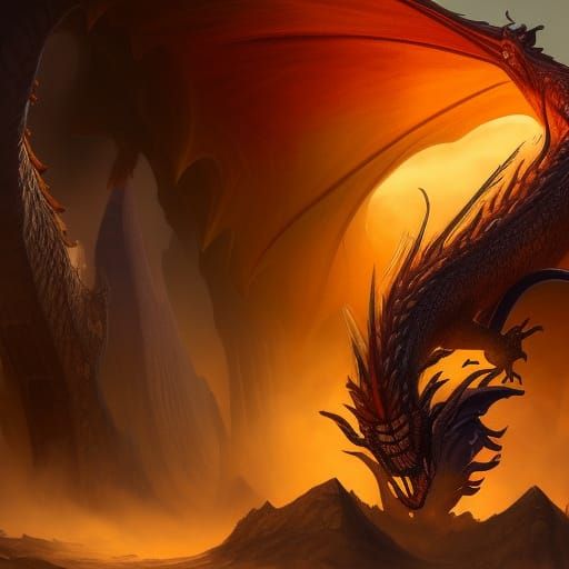 A dragon eating someone