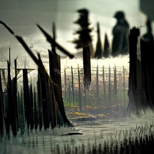 A landscape made of barcodes.