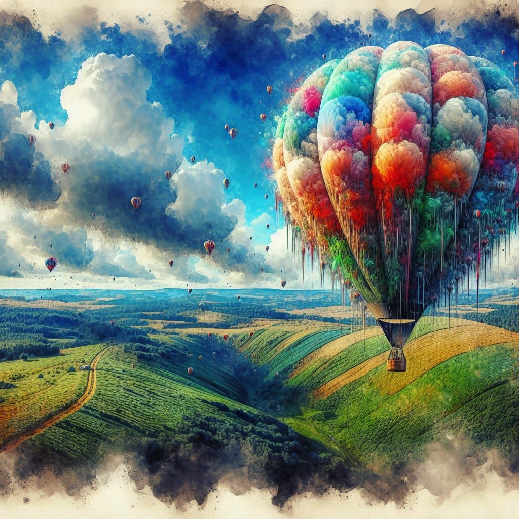 Fantastical hot air balloon  by @WitteKraai