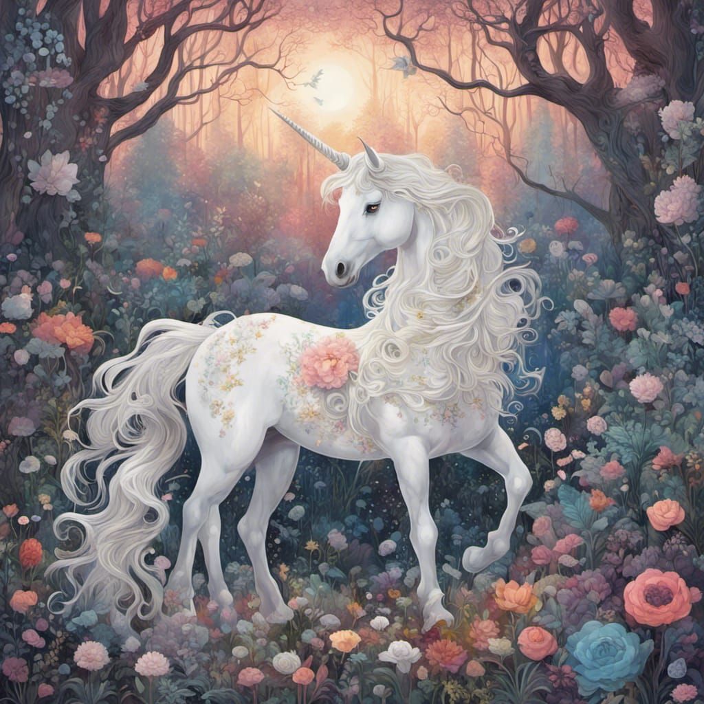 "Intricately detailed Illustration Wide shot Delicate white ...