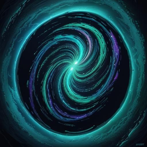 Great Massive sea snail neon colors and glowing in deep sea