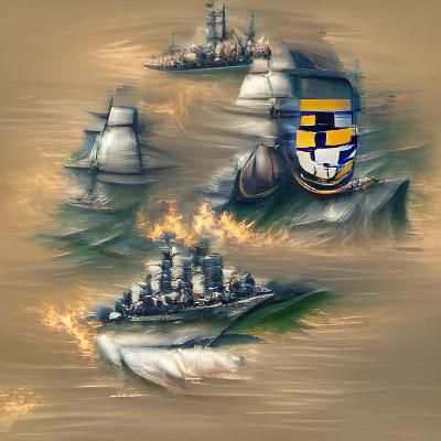 Naval battle portrait