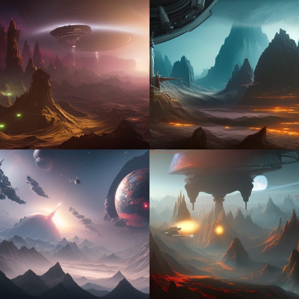 Advance Space Civilization - AI Generated Artwork - NightCafe Creator