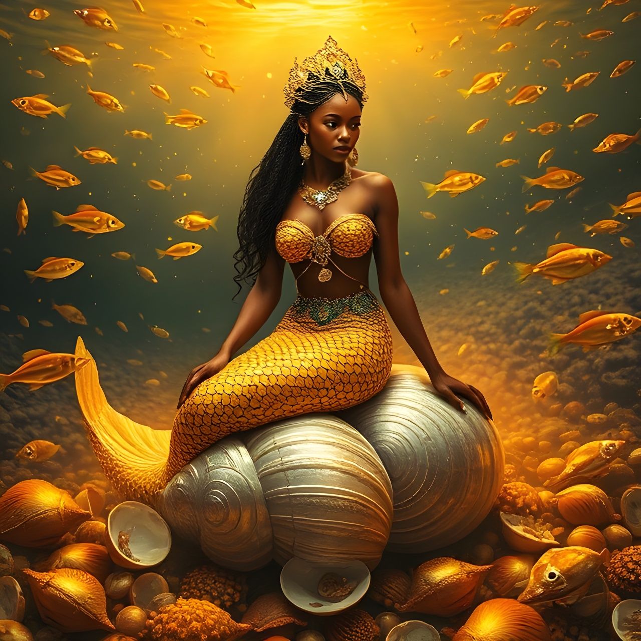 Golden mermaid 6875