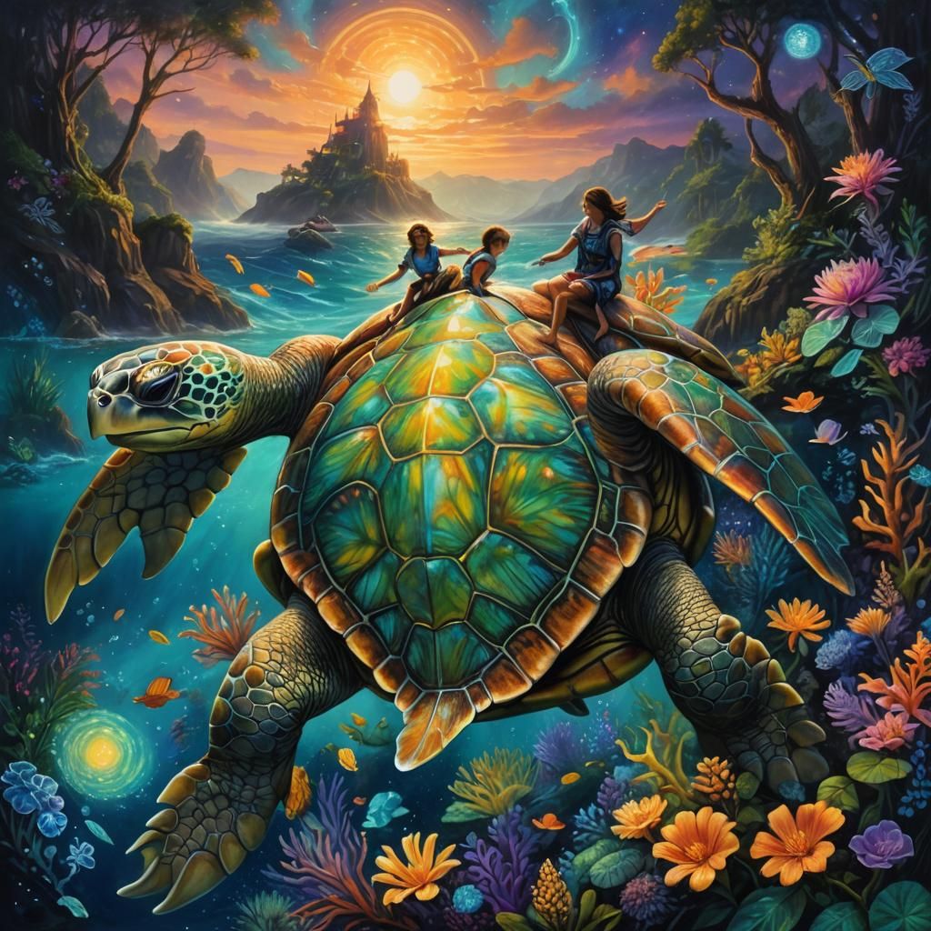 Giant Sea Turtle - AI Generated Artwork - NightCafe Creator