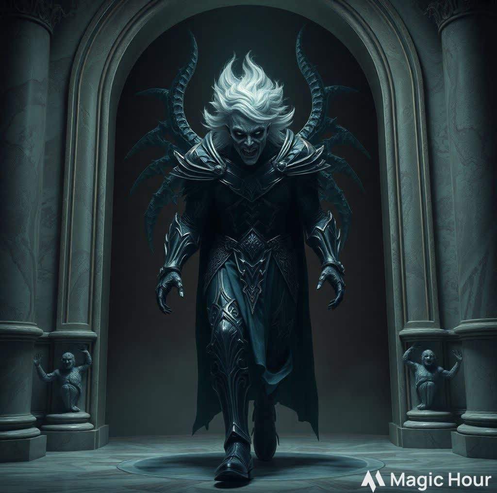 Haunting realistic painting horror art creation of my tall c...