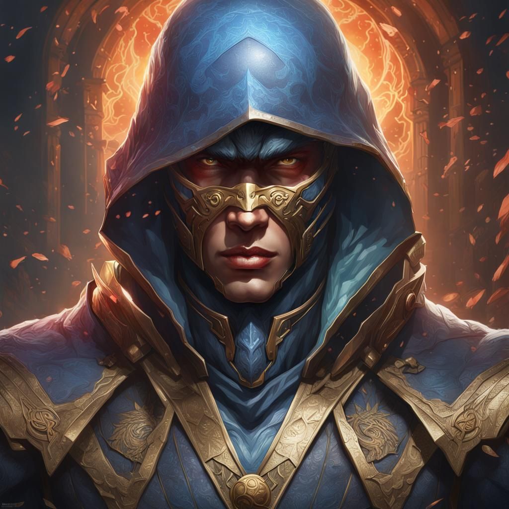 Hyperdetailed Mortal Combat Portrait in Digital Art Style